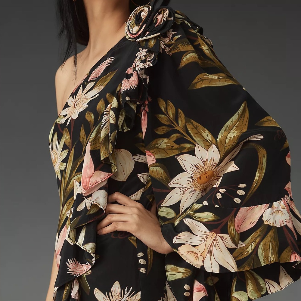 FARM Rio One-Shoulder Ruffle-Hem Dress - Picture 7 of 16